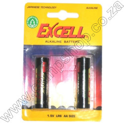 Excell AA (LR6) Alkaline Batteries - 2 per pack