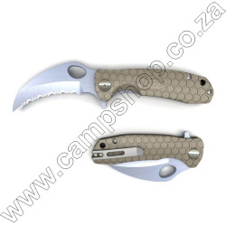 Tan Honey Badger Claw - Small - Serrated